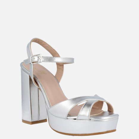 Sandalia Yacare Plata Sandalia Yacare Plata