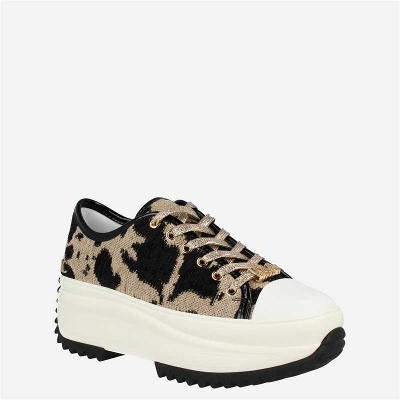 Sneaker Cow Print Negro 