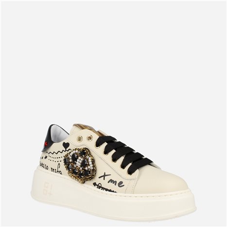 Sneaker Cow Print Negro 