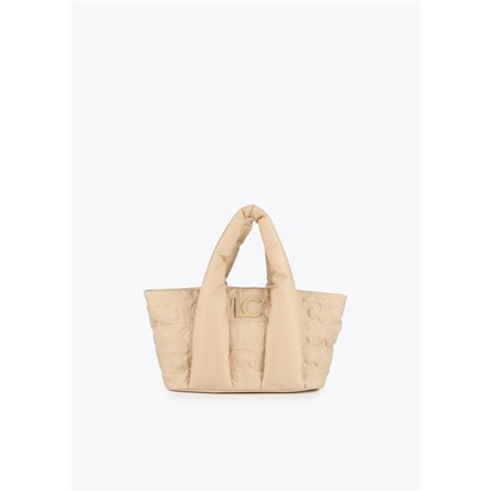 Bolso Shopper Acolchado Beig 