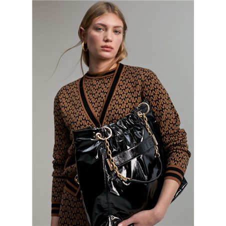 Bolso Shopper Cow Print Beig 