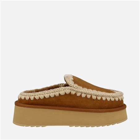 Zueco Clog Eskimo Plat Cuero 