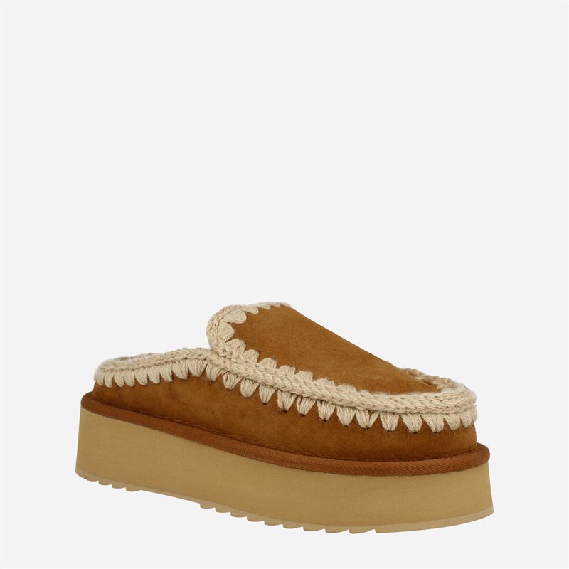 Zueco Clog Eskimo Plat Cuero 