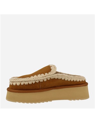 Zueco Clog Eskimo Plat Cuero 