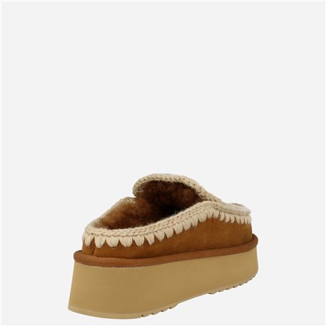 Zueco Clog Eskimo Plat Cuero 