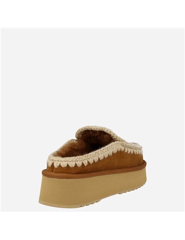 Zueco Clog Eskimo Plat Cuero 