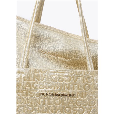 Bolso Shopper Grabado Oro Bolso Shopper Grabado Oro