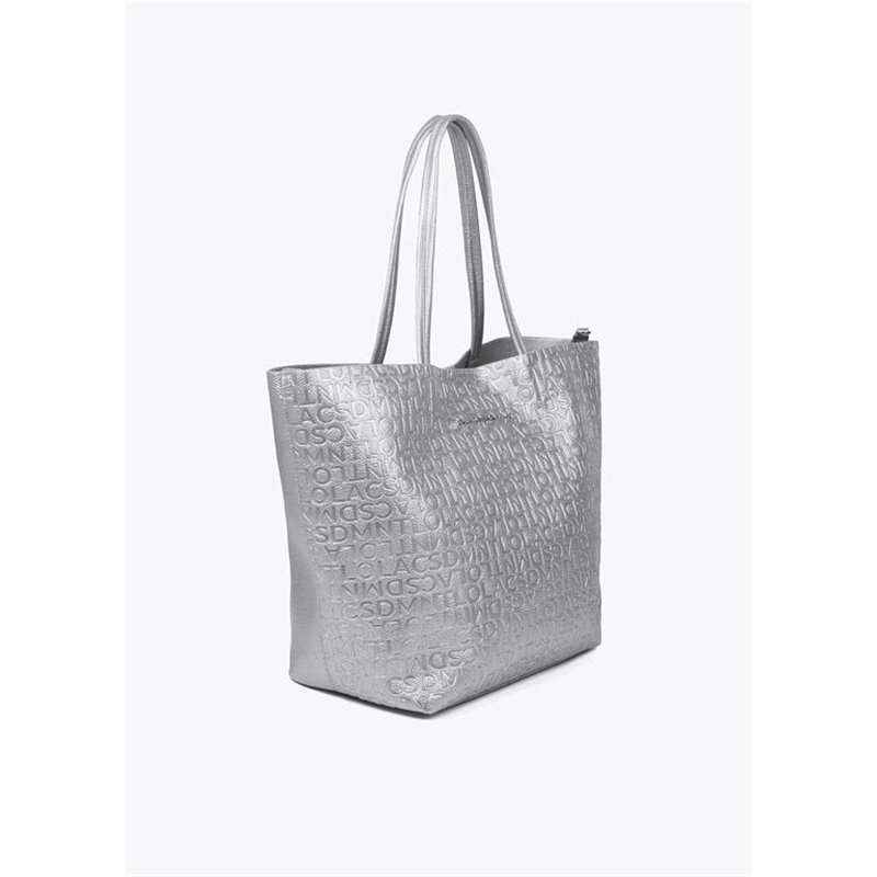 Bolso Shopper Grabado Plata 