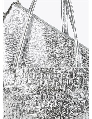 Bolso Shopper Grabado Plata 