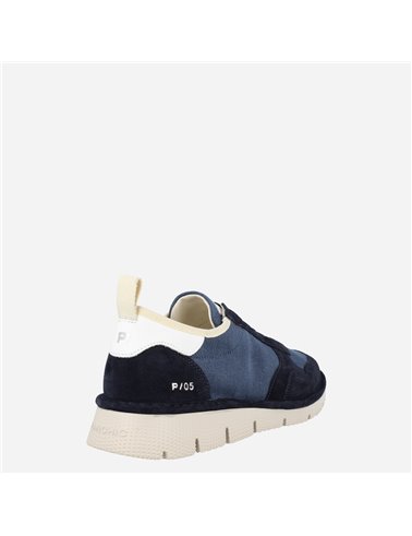 Sneaker Slip On P05M Canvas Marino