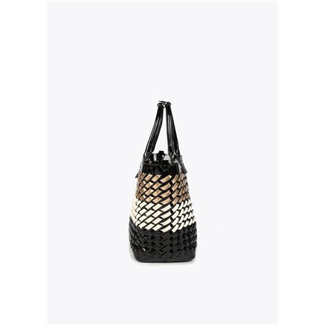 Bolso Capazo Trenza Negro Bolso Capazo Trenza Negro