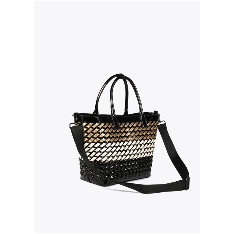 Bolso Capazo Trenza Negro Bolso Capazo Trenza Negro
