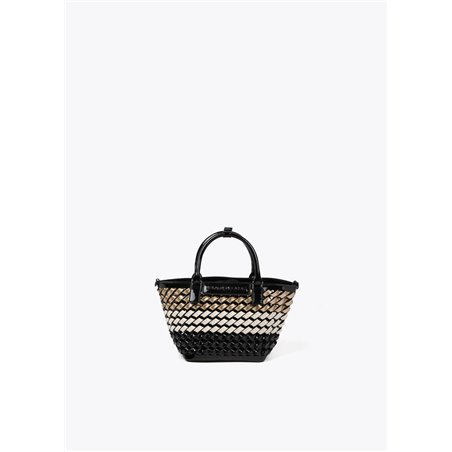 Bolso Mini Trenza Negro