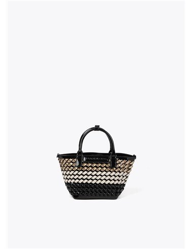 Bolso Mini Trenza Negro
