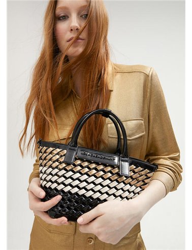 Bolso Mini Trenza Negro