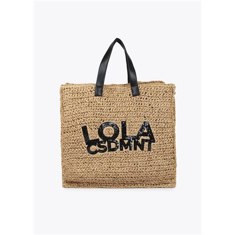 Bolso Rafia Logo Camel