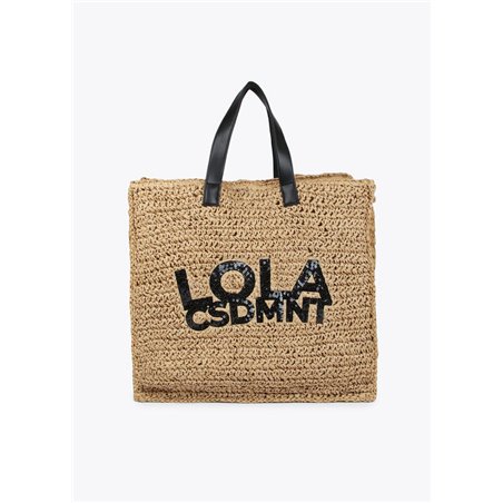 Bolso Rafia Logo Camel