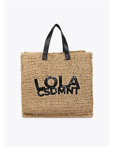 Bolso Rafia Logo Camel