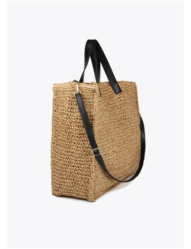 Bolso Rafia Logo Camel