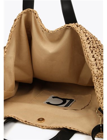 Bolso Rafia Logo Camel