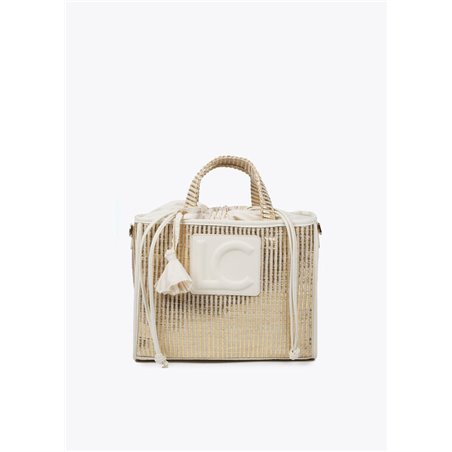 Bolso Capazo Metal Beig