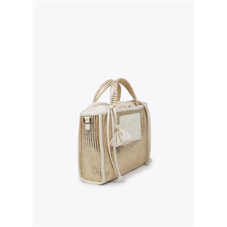 Bolso Capazo Metal Beig Bolso Capazo Metal Beig