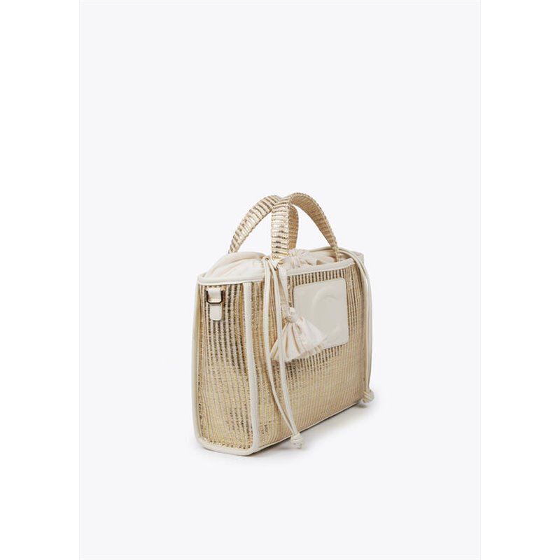 Bolso Capazo Metal Beig Bolso Capazo Metal Beig