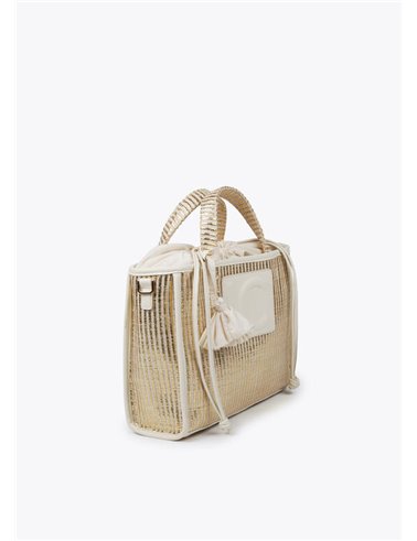 Bolso Capazo Metal Beig
