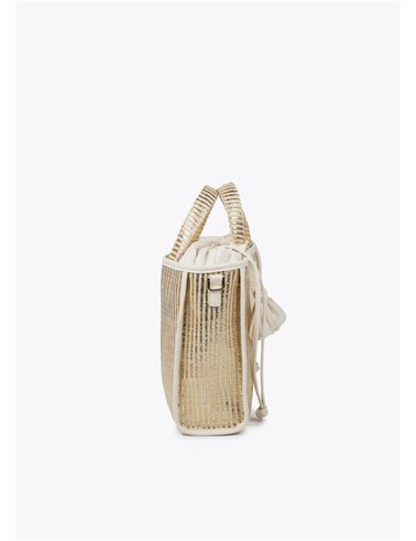Bolso Capazo Metal Beig