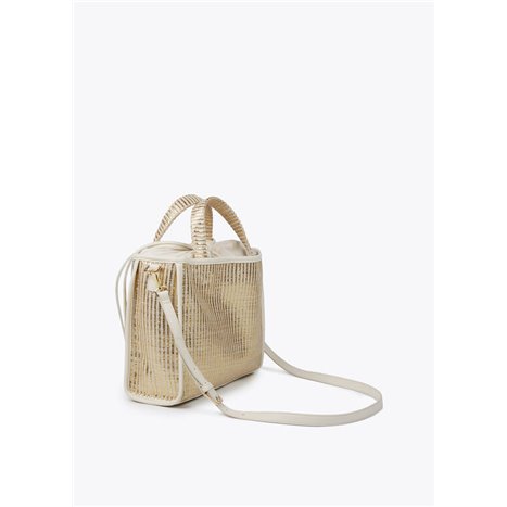 Bolso Capazo Metal Beig Bolso Capazo Metal Beig