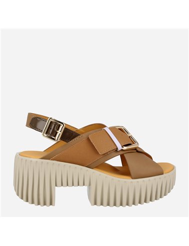 Sandalia Plia Juno Taupe