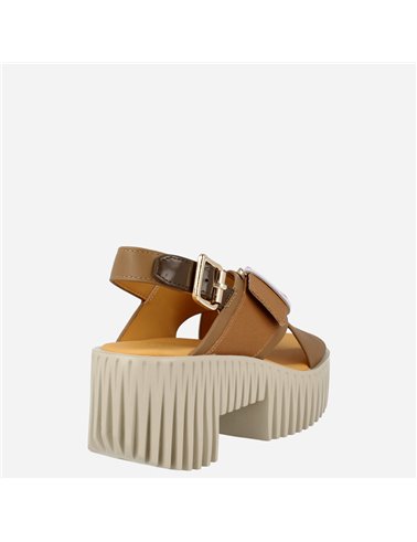 Sandalia Plia Juno Taupe