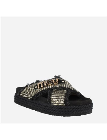 Sandalia Criss Cross Rope Negro