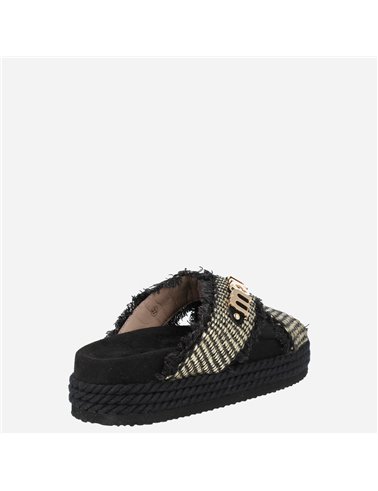 Sandalia Criss Cross Rope Negro