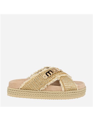 Sandalia Criss Cross Rope Beig