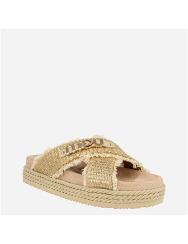 Sandalia Criss Cross Rope Beig
