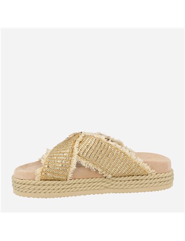 Sandalia Criss Cross Rope Beig
