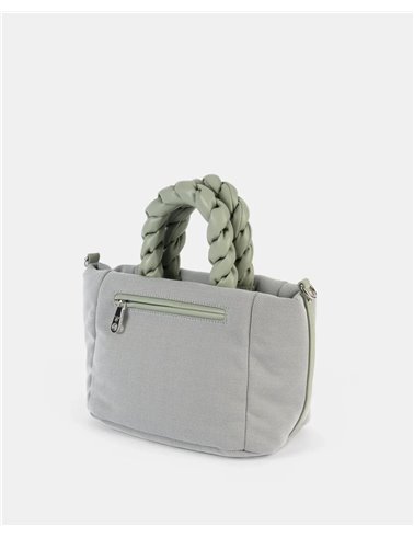 Bolso Shopper Madras Verde  Mar