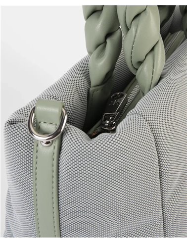 Bolso Shopper Madras Verde  Mar