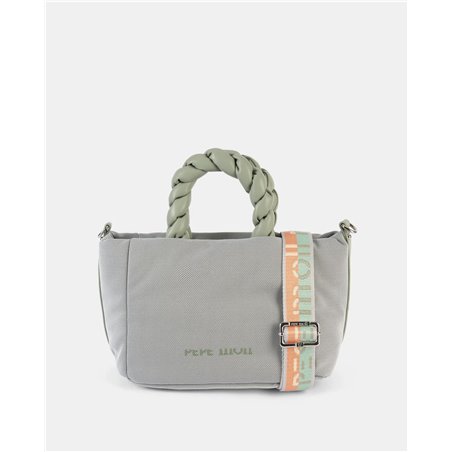 Bolso Shopper Madras Verde  Mar