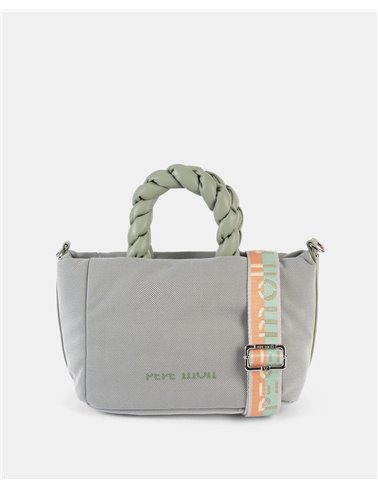 Bolso Shopper Madras Verde  Mar