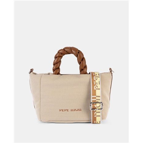 Bolso Shopper Madras Camel