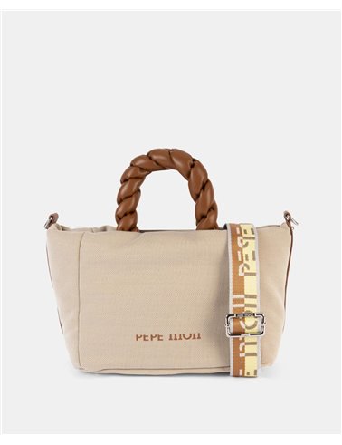 Bolso Shopper Madras Camel