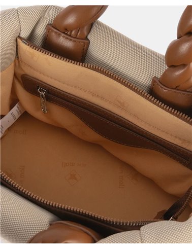 Bolso Shopper Madras Camel