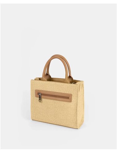 Bolso Capazo Rafia Camel