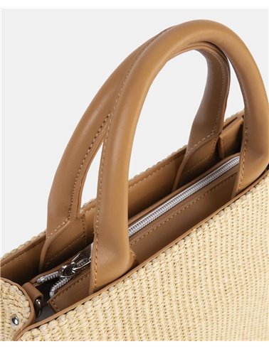 Bolso Capazo Rafia Camel