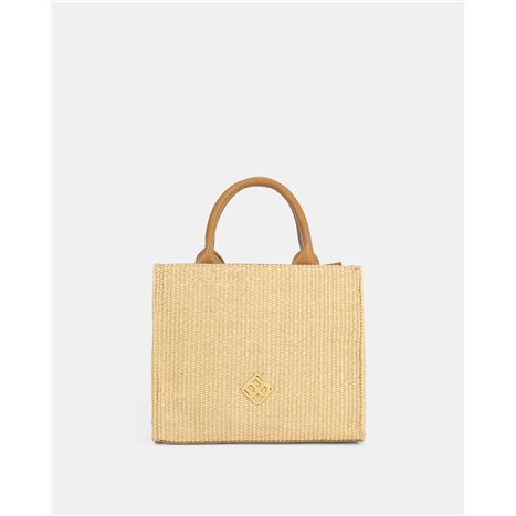 Bolso Capazo Rafia Camel