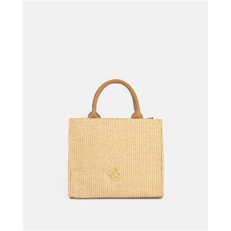 Bolso Capazo Rafia Camel