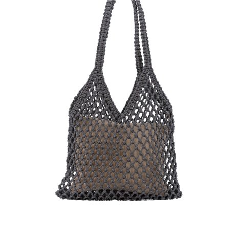Bolso Tote Metal Arlene Negro