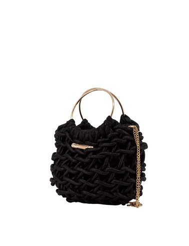 Bolso Clutch Metal Eloise Negro